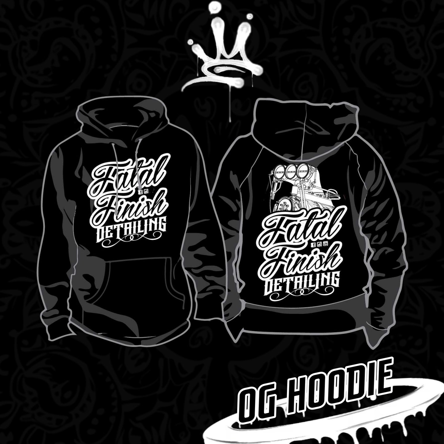 OG HOODIE - 'Black/white'